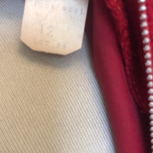 Vintage Red Wool Pleated Dress Size 12 😘 - Picture 6 of 8